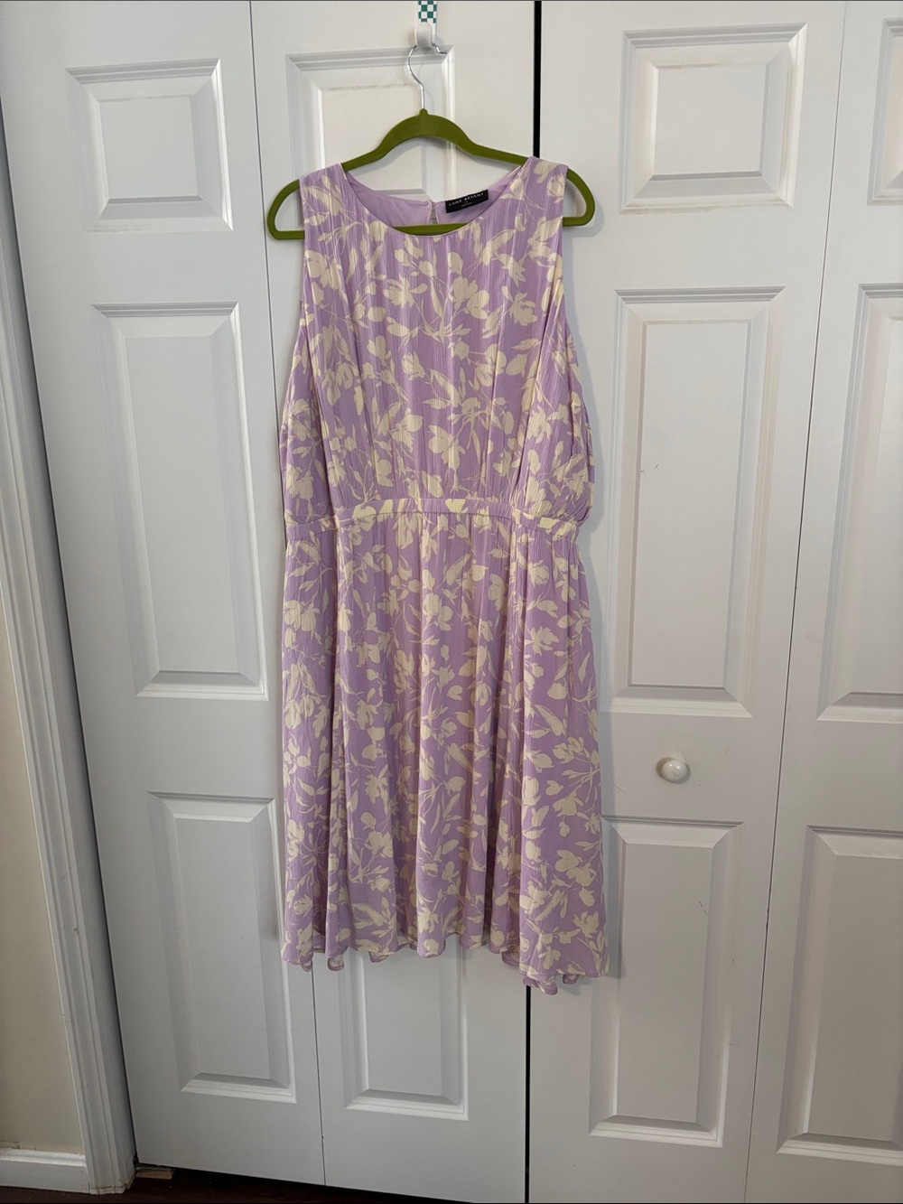 Lane Bryant Lavender and Cream Floral Dress